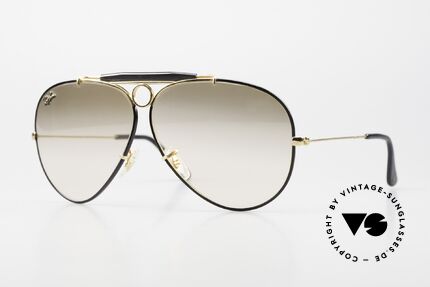 Ray Ban Shooter Precious Metals 24kt GP, klassische vintage B&L Ray-Ban Piloten-Sonnenbrille, Passend für Herren