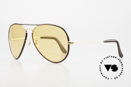 Ray Ban Large Metal II Leathers Changeable USA, Rahmen vergoldet und mit braunem Leder überzogen!, Passend für Herren