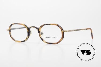 Giorgio Armani 143 Achteckige 80er Brille, vintage Brille vom Modedesigner Giorgio ARMANI, Passend für Herren und Damen