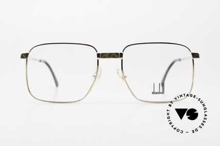 Dunhill 6057 Eckige Herrenbrille von 1988, Mod. 6057, Gr. 56/19, col. 42 "vergoldet-grau", Passend für Herren