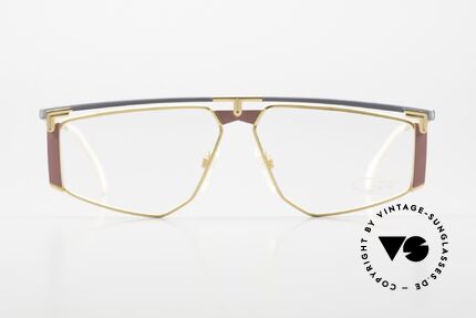 Cazal 235 80er Hip Hop Brille Unisex, Titanium-Rahmen wiegt nur 16g (hoher Tragekomfort), Passend für Herren und Damen