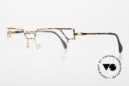 Cazal 248/3 Original 90er No Retro Brille, elegante Rahmengestaltung: gold / bunt gesprenkelt, Passend für Herren und Damen