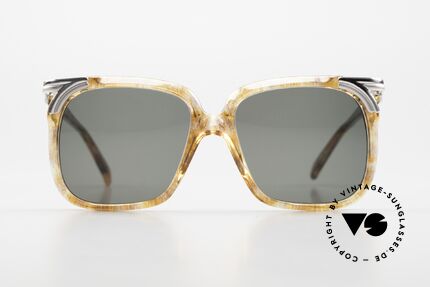 Cazal 112 70er Jahre Sonnenbrille, tolle vintage Farben im semi-transparenten Rahmen, Passend für Damen