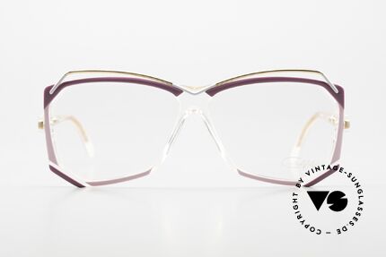 Cazal 188 80er Vintage Designer Brille, kunstvoll gestalteter Rahmen mit vielen Details, Passend für Damen