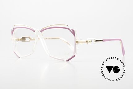 Cazal 188 80er Vintage Designer Brille, originelle Kombination von Kunststoff und Metall, Passend für Damen