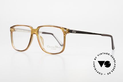 Christian Dior 2460 80er Brille Monsieur Serie, OPTYL-Kunststoffrahmen mit Metallbügeln, Passend für Herren