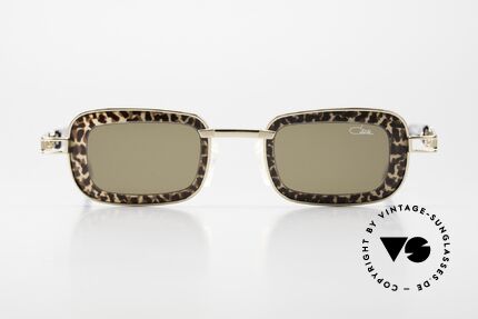 Cazal 913 Eckige Leoparden-Brille, extravagantes Design aus den späten 90er Jahren, Passend für Damen