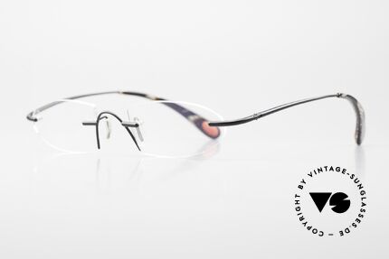 Bugatti 356 Odotype Randlose Designerbrille Rar, ergonomischer Rahmen mit Federscharnieren, Passend für Herren