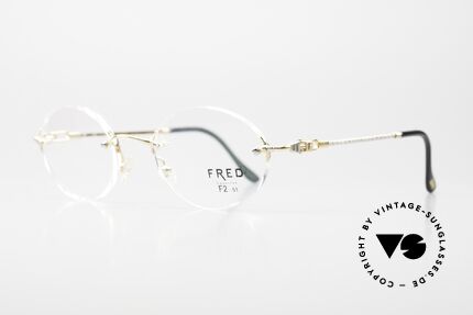 Fred Fidji F2 Randlose Vintage Brille Oval, Modell benannt nach den Fidschi Inseln im Südpazifik, Passend für Herren und Damen