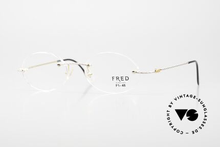 Fred F10 L01 Randlose Luxusbrille Bicolor Details