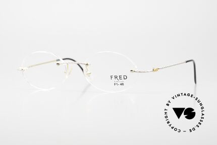 Fred F10 L01 Randlose Luxusbrille Bicolor Details