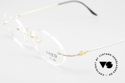 Fred F10 L01 Randlose Luxusbrille Bicolor, ungetragen, wie all unsere edlen vintage Brillengestelle, Passend für Herren und Damen