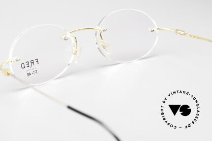 Fred F10 L01 Randlose Luxusbrille Bicolor, original DEMO Gläser können beliebig getauscht werden, Passend für Herren und Damen