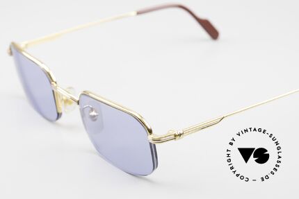 Cartier Broadway Halb Randlose Sonnenbrille, 2nd hand im neuwertigen Zustand + CARTIER Box, Passend für Herren