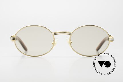 Cartier Giverny Ovale Edelholz Sonnenbrille, aus afrik. Bubinga-Holz gefertigt, Gr. 51°20, 135, Passend für Herren und Damen