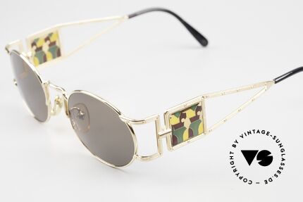 Jean Paul Gaultier 56-4672 Kunstvolle Sonnenbrille Oval, unbenutzt (wie alle unsere Gaultier ORIGINALS), Passend für Herren und Damen