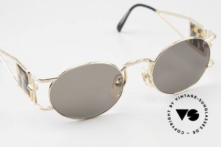 Jean Paul Gaultier 56-4672 Kunstvolle Sonnenbrille Oval, KEINE Retro-Sonnenbrille, sondern eine Rarität!, Passend für Herren und Damen