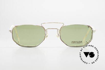 Matsuda 2866 90er Vintage Brille mit Patina, alte Metall-Fassung mit aufwändigen Gravuren, Passend für Herren und Damen