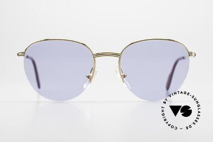 Cartier Colisee Runde Luxus Sonnenbrille 90er, Modell aus der Cartier 'Semi-Rimless' Collection, Passend für Herren und Damen