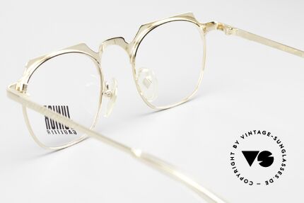 Jean Paul Gaultier 57-0171 Eckige Pantobrille Vergoldet, KEINE Retromode; ein ca. 25 Jahre altes Original!, Passend für Herren