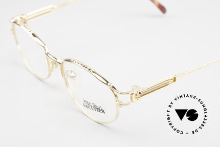 Jean Paul Gaultier 55-5109 Rare 2Pac Brille Von 1996, 22kt vergoldete Fassung mit orig. JPG DEMO-Gläsern, Passend für Herren und Damen