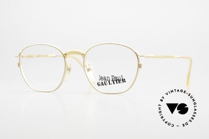 Jean Paul Gaultier 55-1271 Vergoldete Vintage Brille 90er Details