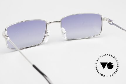 Cartier River Platin Luxus Brille Eckig, 31mm Glashöhe = daher nur bedingt gleitsichtfähig, Passend für Herren
