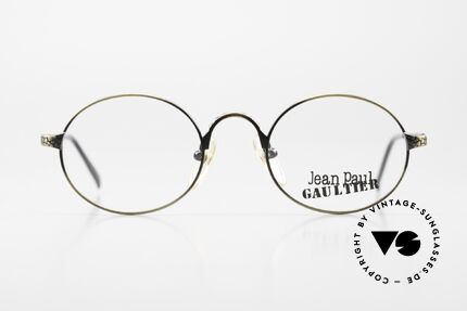 Jean Paul Gaultier 55-9672 Rare Ovale 90er JPG Fassung, enorm hochwertige Fassung mit kleinen Gravuren, Passend für Herren und Damen