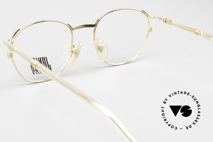 Jean Paul Gaultier 57-2276 Echte 90er Vintage Brille, vergoldete Fassung kann beliebig verglast werden, Passend für Herren und Damen