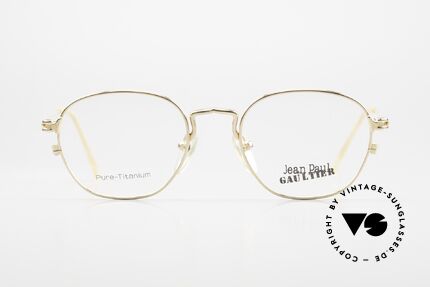 Jean Paul Gaultier 55-3182 Vergoldete Titanium Brille, extrem hochwertig (nur 14 Gramm) - muss man fühlen!, Passend für Herren und Damen