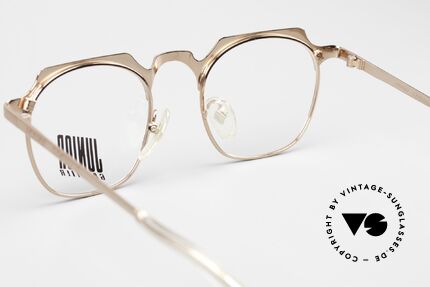 Jean Paul Gaultier 57-0171 Eckige Pantobrille Bronze, KEINE Retromode; ein ca. 25 Jahre altes Original!, Passend für Herren