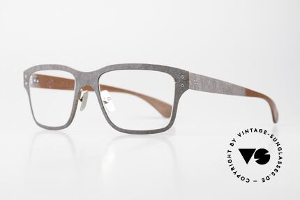 Lucas de Stael Stratus Thin 12 Luxusbrille Mit Lederüberzug, Luxusmodell mit Leder-Überzug (Connoisseur-Brille), Passend für Herren