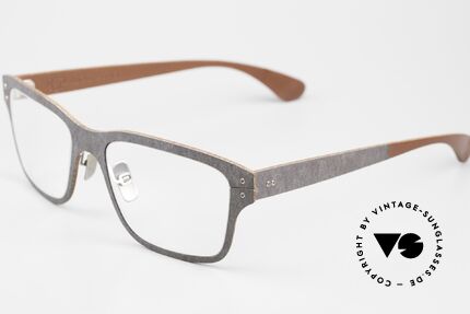 Lucas de Stael Stratus Thin 12 Luxusbrille Mit Lederüberzug, Stratus Thin Collection mit adjustierbaren Nasenpads, Passend für Herren