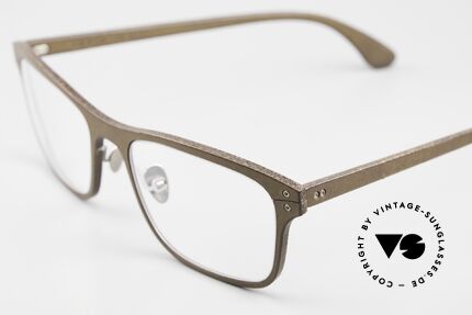 Lucas de Stael Minotaure Thin 02 Herrenbrille Mit Leder, Minotaure Collection mit adjustierbaren Nasenstegen, Passend für Herren
