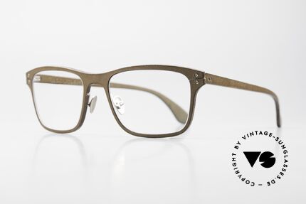 Lucas de Stael Minotaure Thin 02 Herrenbrille Mit Leder, Luxusmodell mit Leder-Überzug (Connoisseur-Brille), Passend für Herren