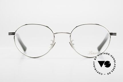 Lunor Prestige I A 03 Titanbrille Platin-Plattiert, Titanrahmen, Titan-Pads & vernietete Acetatbügel, Passend für Herren und Damen