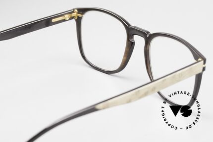 Hoffmann V7754 Naturhorn und Holz Brille, Größe: small, Passend für Herren und Damen