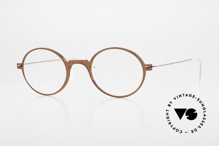 Lindberg 6508 NOW Vintage Designerbrille Unisex, runde Lindberg Brille aus der NOW bzw. N.O.W. Serie, Passend für Herren und Damen