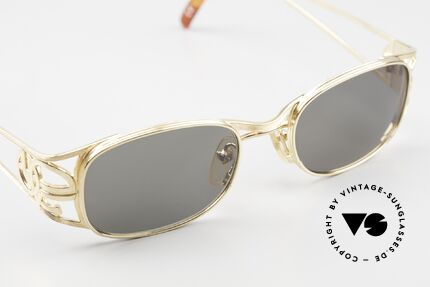 Jean Paul Gaultier 58-5101 22kt Vergoldet Made In Japan, die Sonnengläser (100% UV) sind ggf. beliebig ersetzbar, Passend für Herren und Damen
