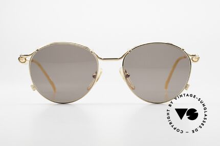 Jean Paul Gaultier 56-9174 Industrial 90er Sonnenbrille, typisches mechanisches J.P.G. Industrial-Design, Passend für Herren und Damen