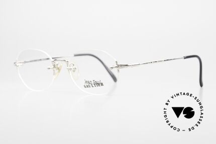 Jean Paul Gaultier 55-4671 Randlose JPG Designerbrille, ein Designerstück eben; in Größe 50-19; silber chrome, Passend für Herren und Damen Jean Paul Gaultier 55-4671 Randlose JPG Designerbrille, ein Designerstück eben; in Größe 50-19; silber chrome, Passend für Herren und Damen