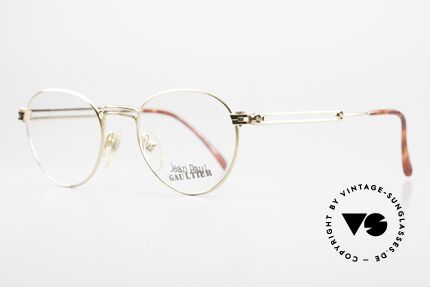 Jean Paul Gaultier 55-4176 Designerbrille Panto Style, 22KT vergoldeter Rahmen mit original DEMO-Gläsern, Passend für Herren und Damen