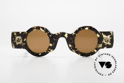 Patrick Kelly Peanut 32 Sonnenbrille Mit Knöpfen, eine echte vintage INSIDER Sonnenbrille, denn ..., Passend für Herren und Damen