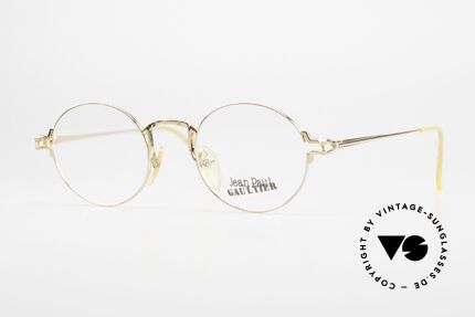 Jean Paul Gaultier 55-3171 Runde 90er Brille Vergoldet Details