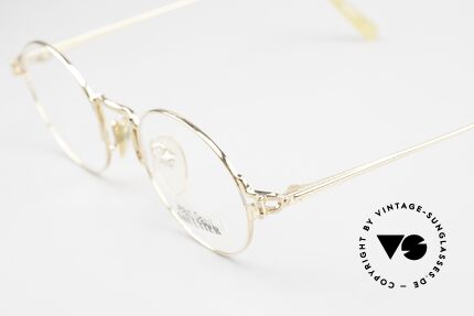 Jean Paul Gaultier 55-3171 Runde 90er Brille Vergoldet, herausragende Fertigungsqualität (22kt VERGOLDET), Passend für Herren und Damen