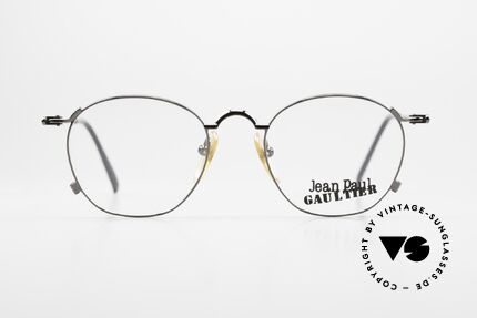 Jean Paul Gaultier 55-0171 High-End Vintage Brille, panto Metall-Fassung; sehr leicht und komfortabel, Passend für Herren