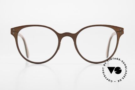 Lucas de Stael Minotaure Thin 05 Luxusbrille Mit Lederüberzug, eine klassische Designerbrille; handmade in France, Passend für Damen