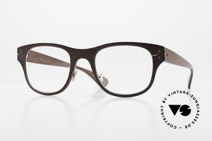 Lucas de Stael Minotaure SM 02 Luxusbrille Echt Kalbsleder Details