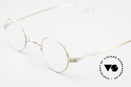 Lunor II 15 Panto Brille Antik Gold, Brillen-Design in Anlehnung an frühere Jahrhunderte, Passend für Herren und Damen
