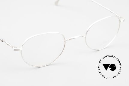 Lunor XX 405 Telescopic Panto Brille Platin Satiniert, ungetragen (wie alle unsere vintage Lunor Brillen), Passend für Herren und Damen